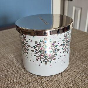 Elegant White Candle with Silver Lid